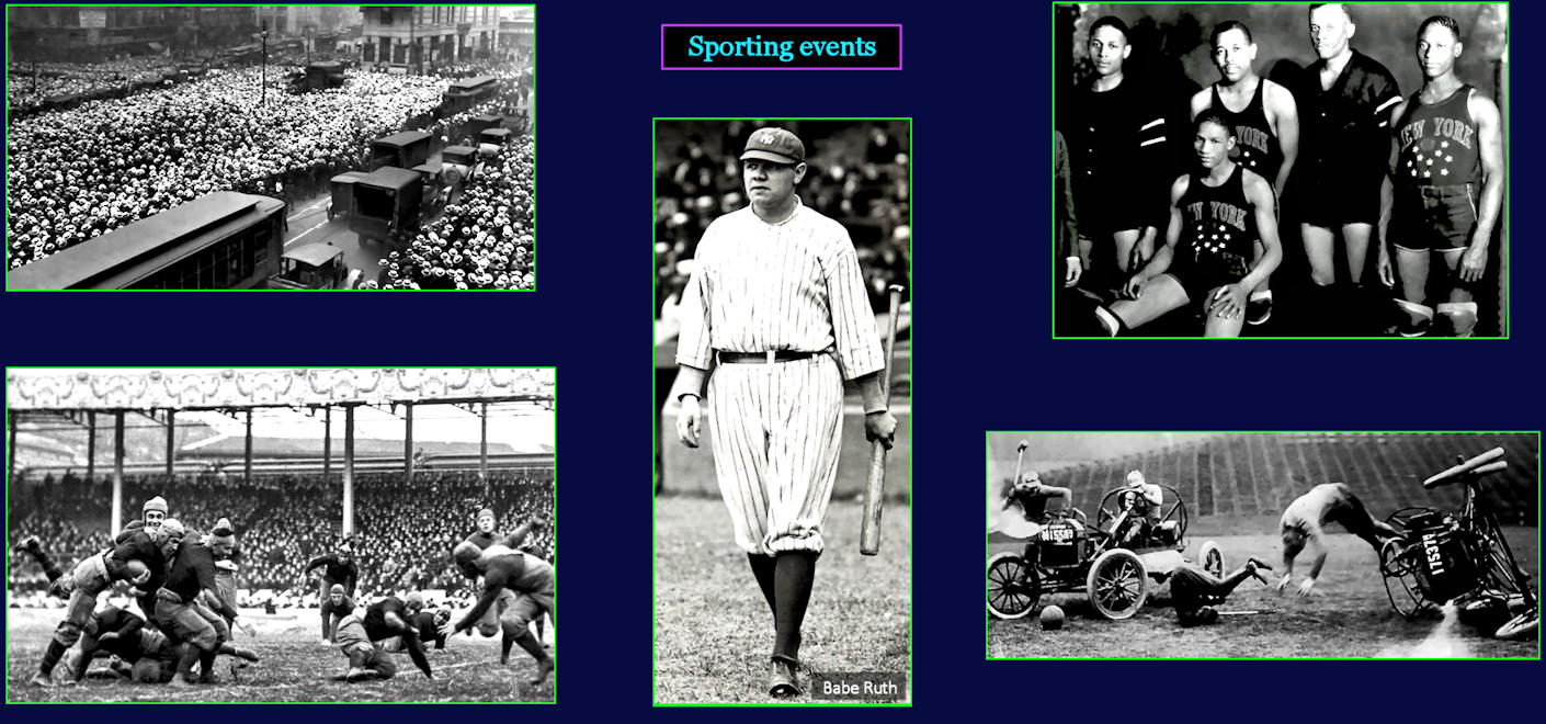 Babe Ruth, football and basketball, 1920s